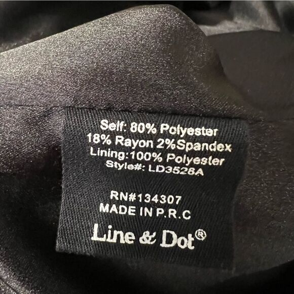 Revolve Line & Dot Black Striped Mini Dress Sz S Minimalist Witchy Evening - Picture 13 of 14